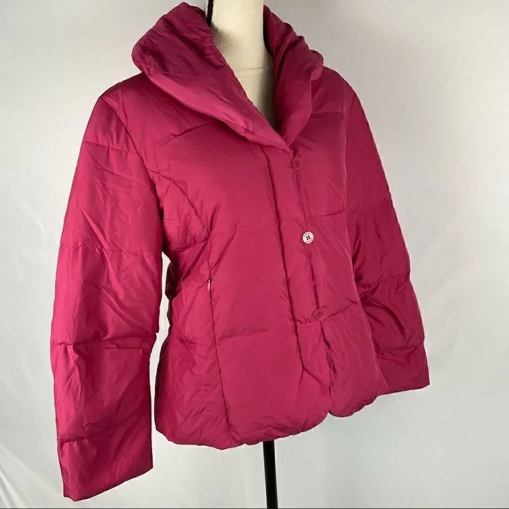 Guess Puff Pink Jacket Size Large - Picture 3 of 5